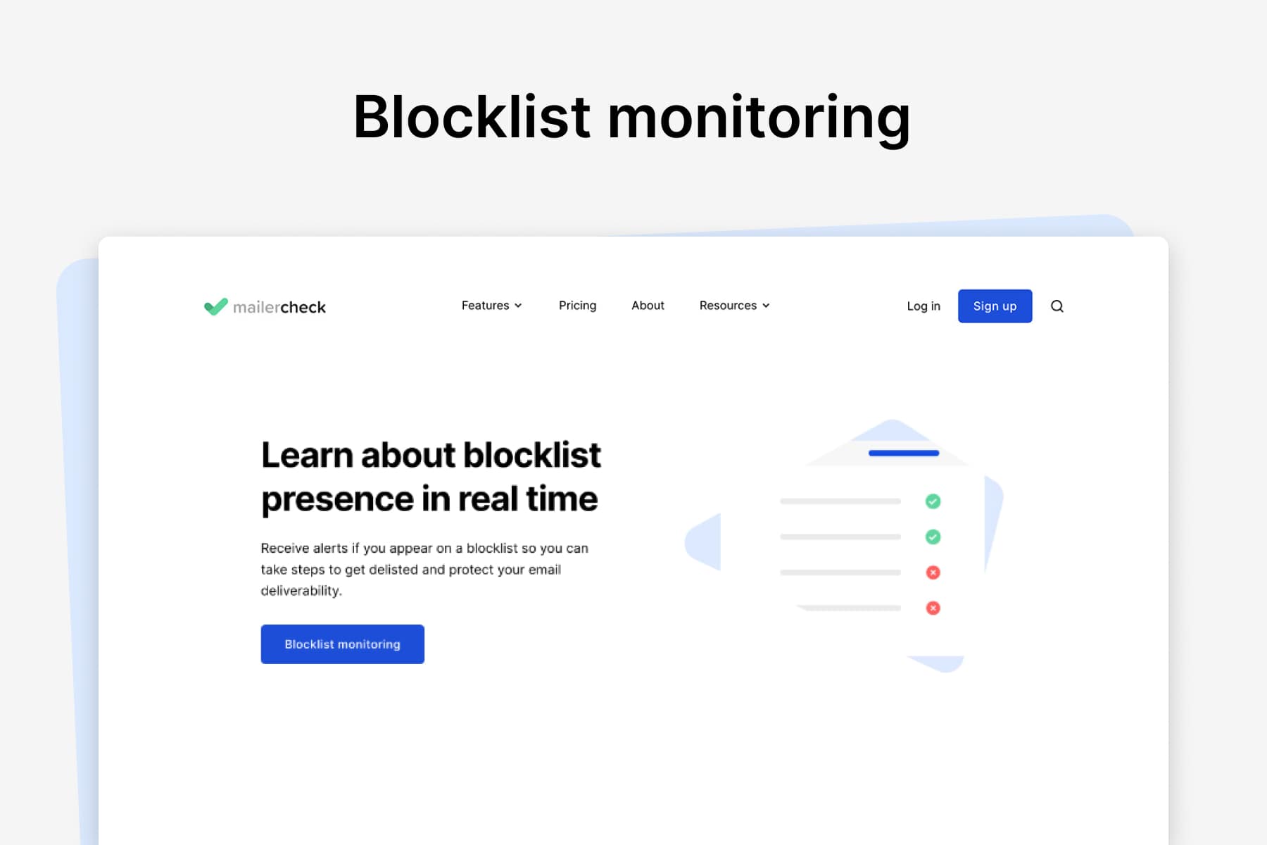 screenshot of MailerCheck