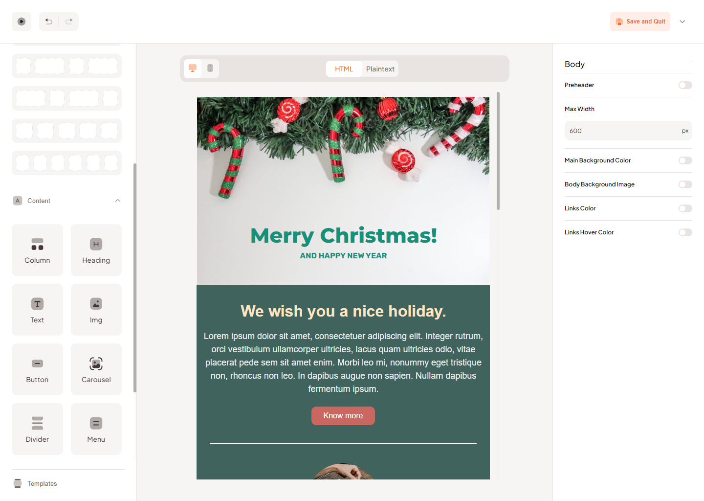 screenshot of Maileroo