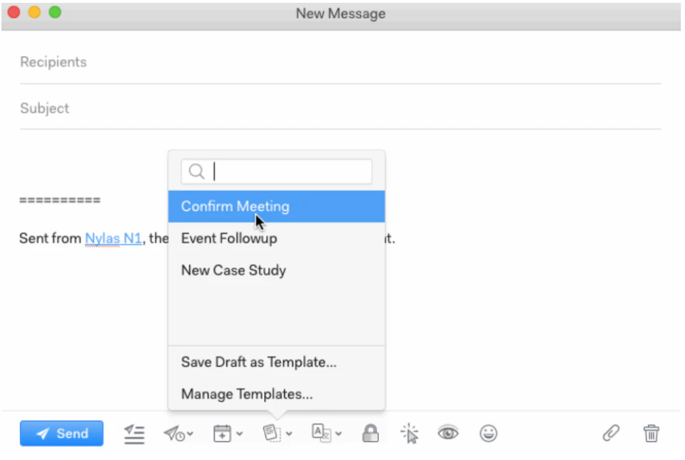 screenshot of Mailspring