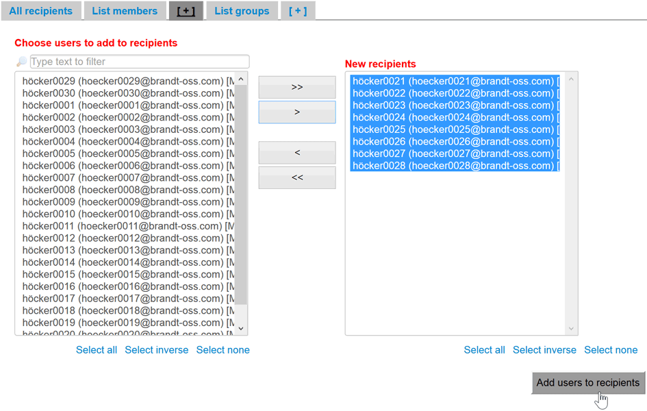 screenshot of Mailster
