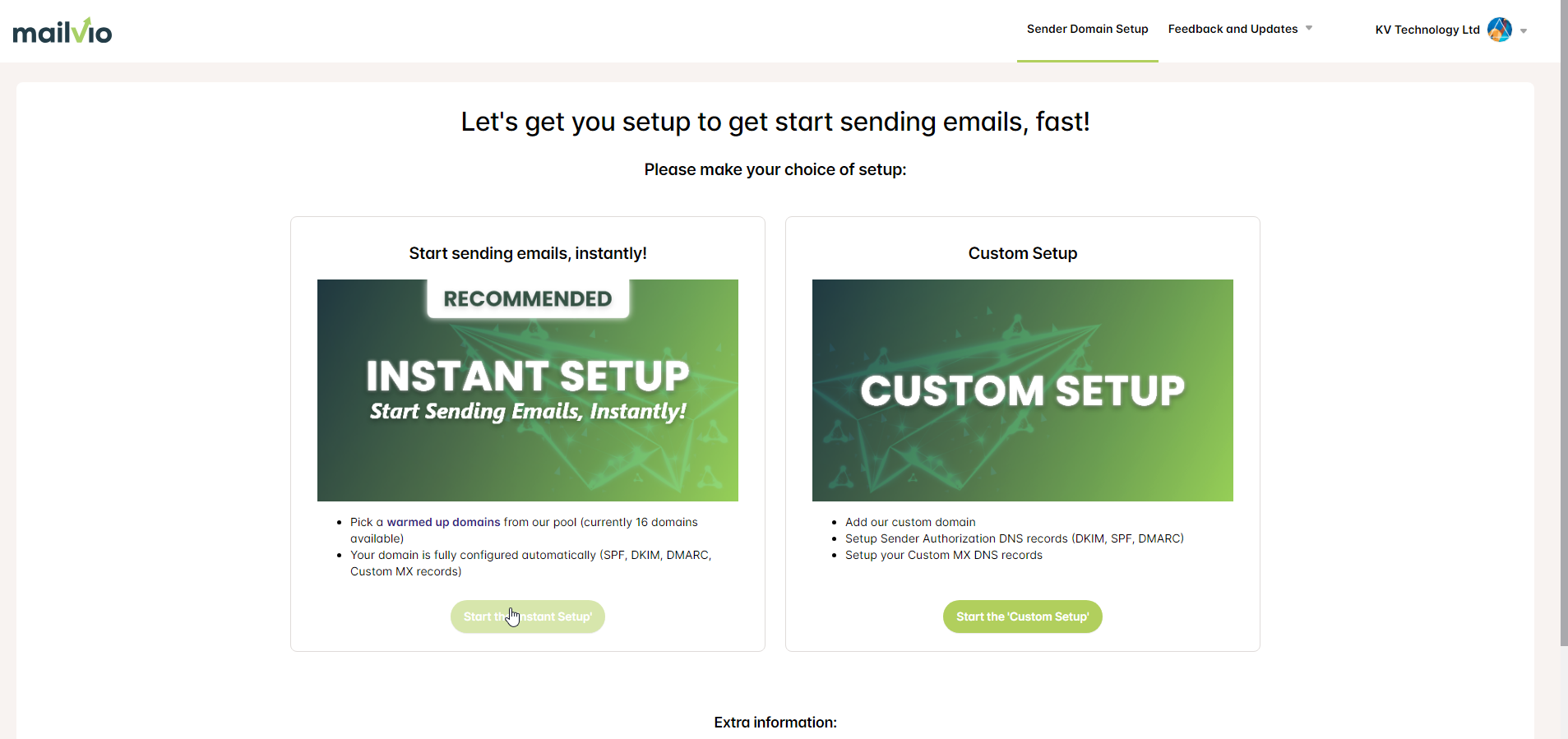 screenshot of Mailvio