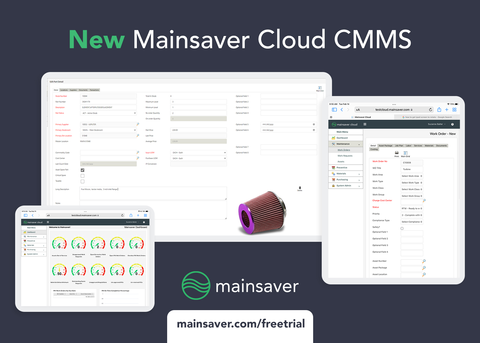 screenshot of Mainsaver