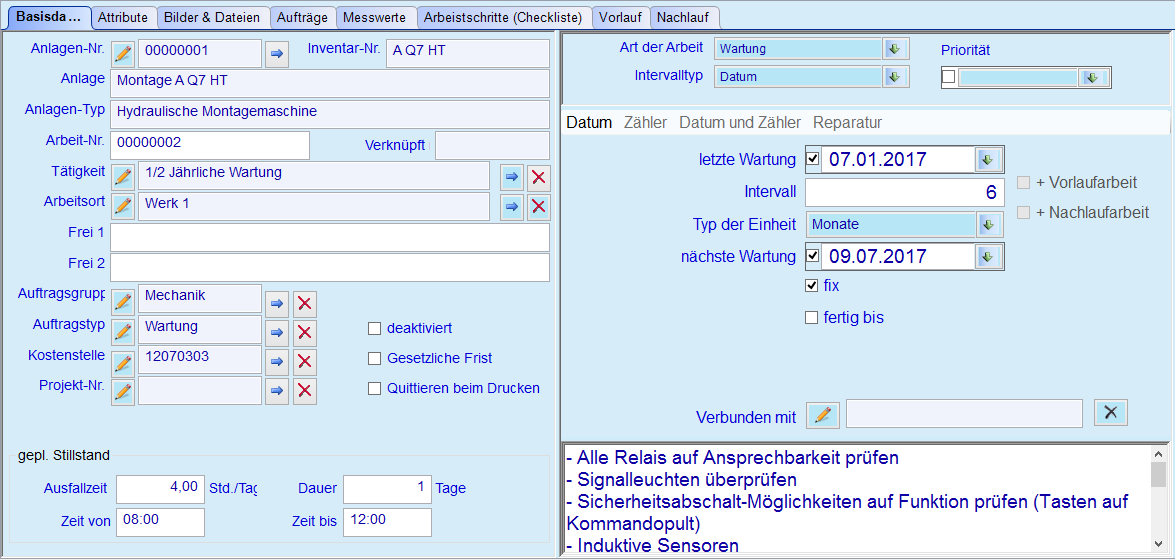 screenshot of MaintMan