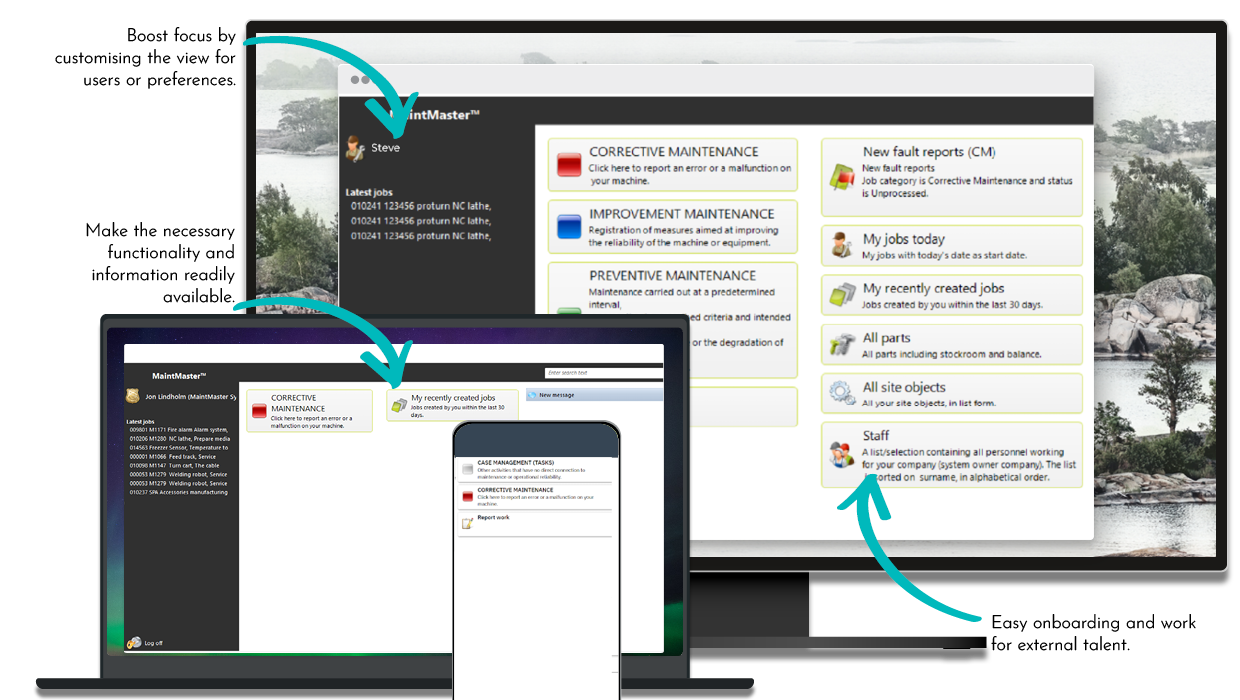 screenshot of MaintMaster