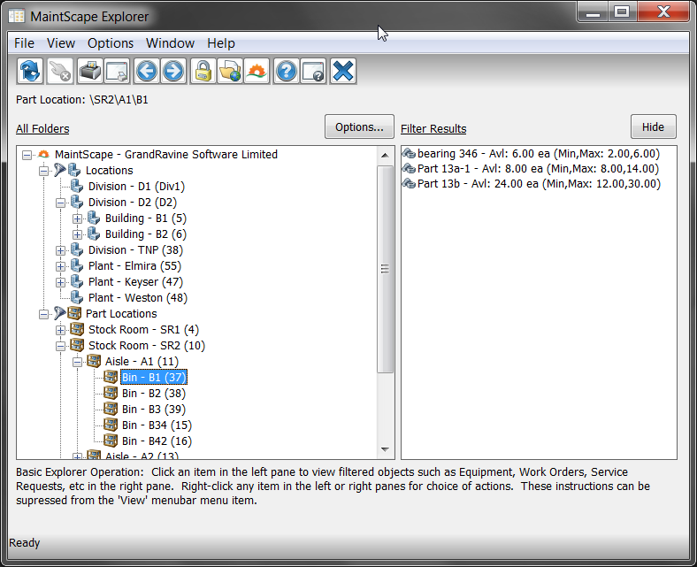 screenshot of MaintScape