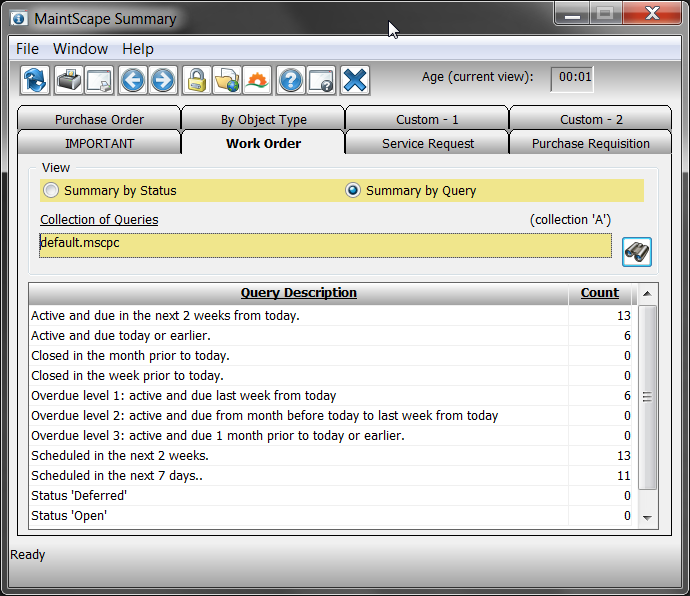 screenshot of MaintScape