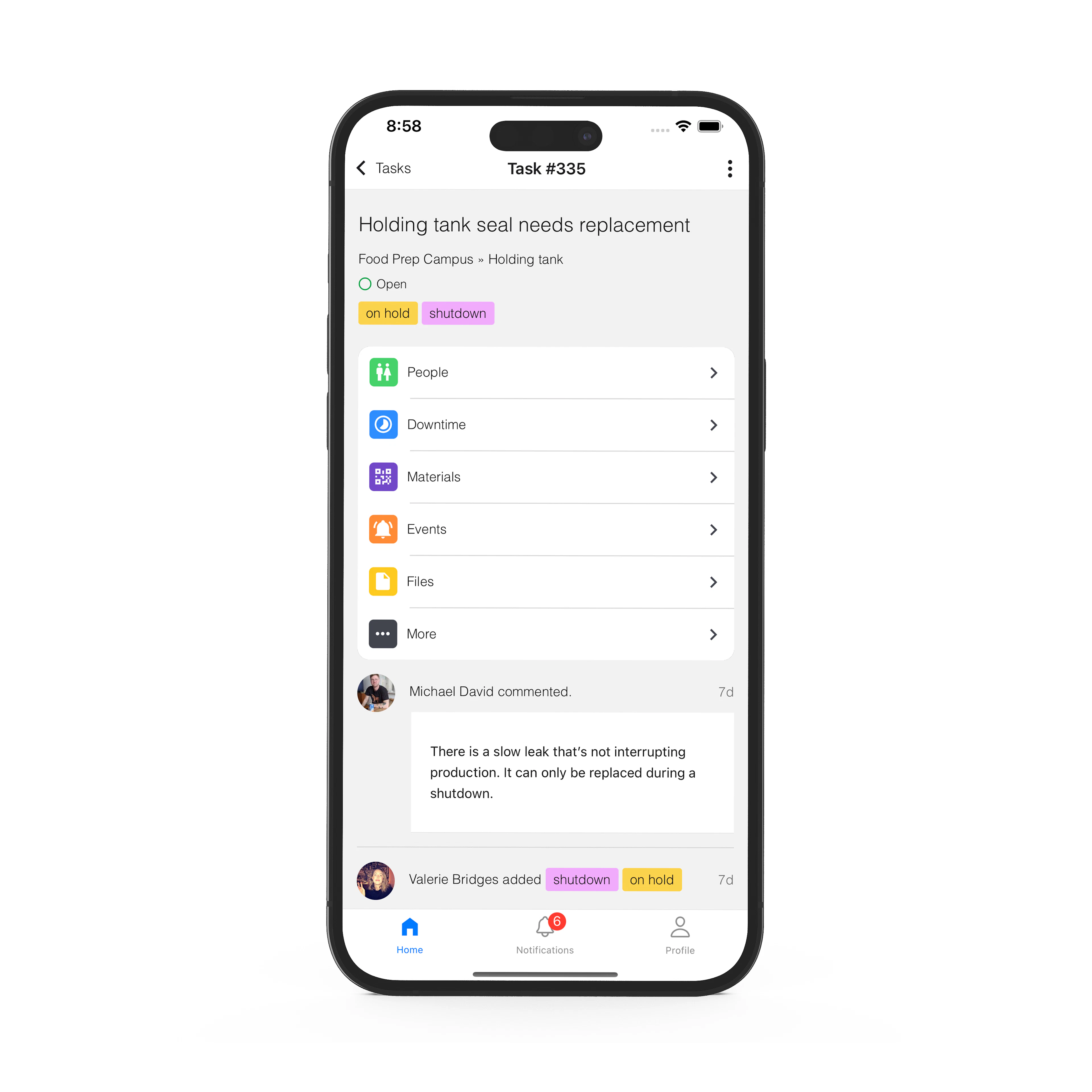 screenshot of Maintainly