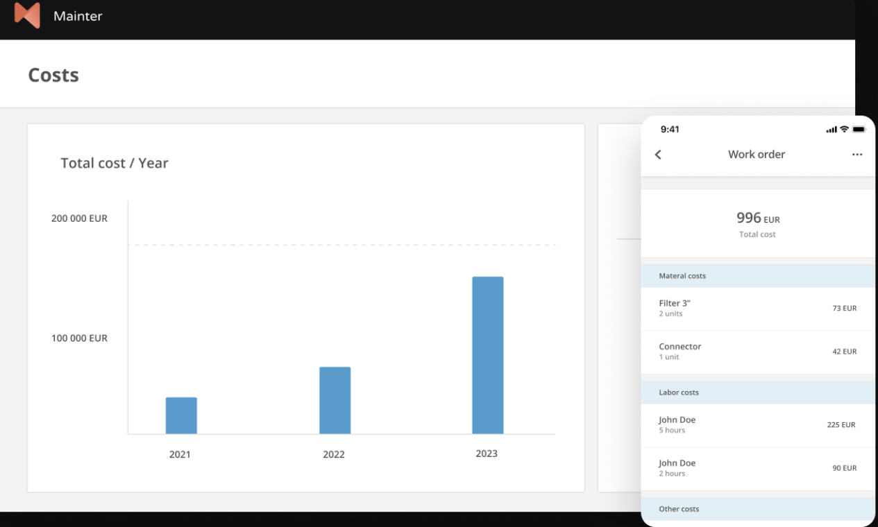 screenshot of Mainter