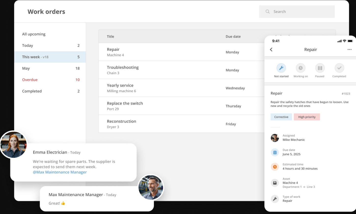 screenshot of Mainter