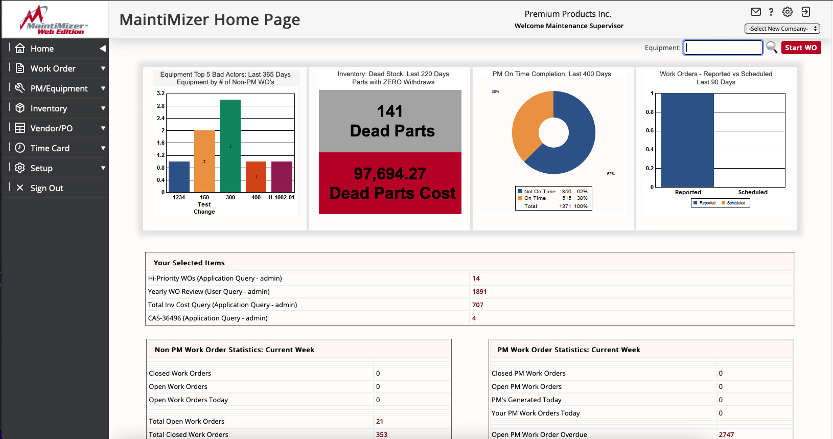 screenshot of MaintiMizer