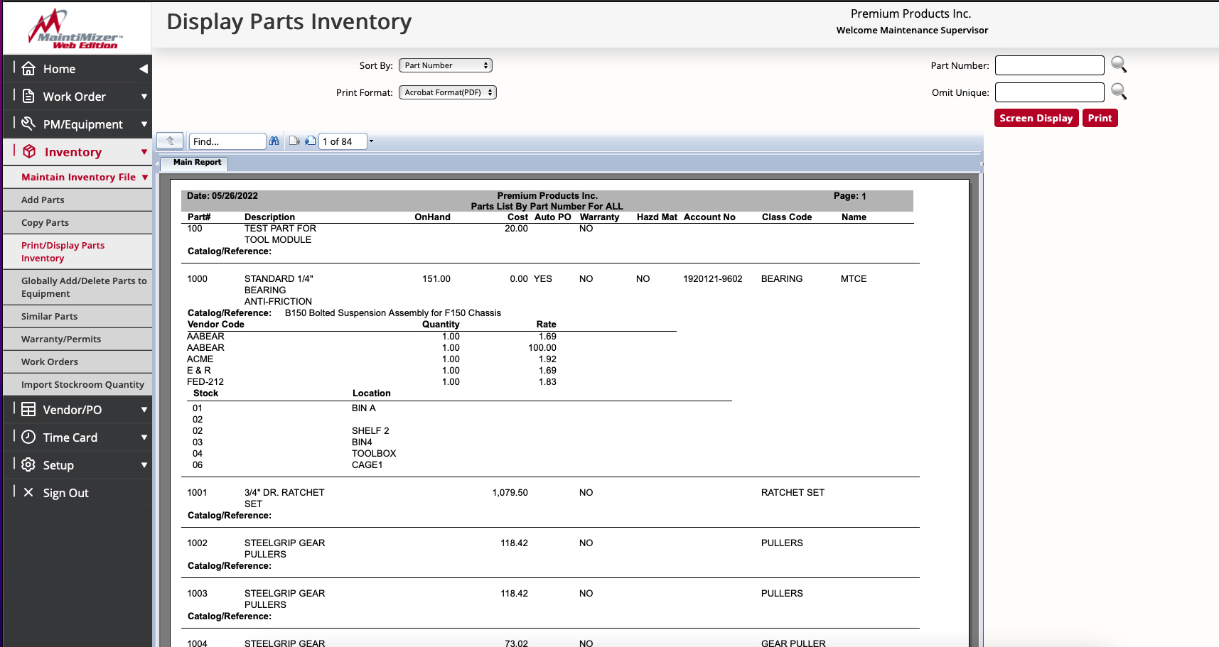 screenshot of MaintiMizer