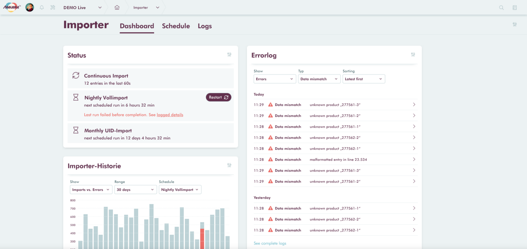 screenshot of Makaira