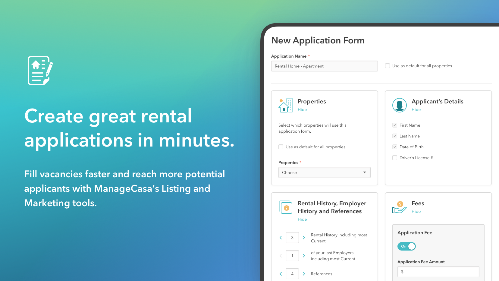screenshot of ManageCasa