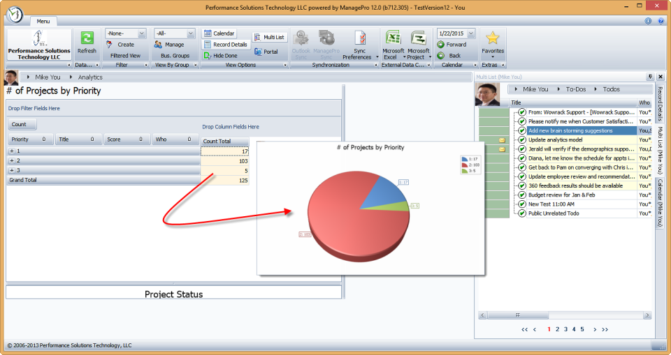 screenshot of ManagePro