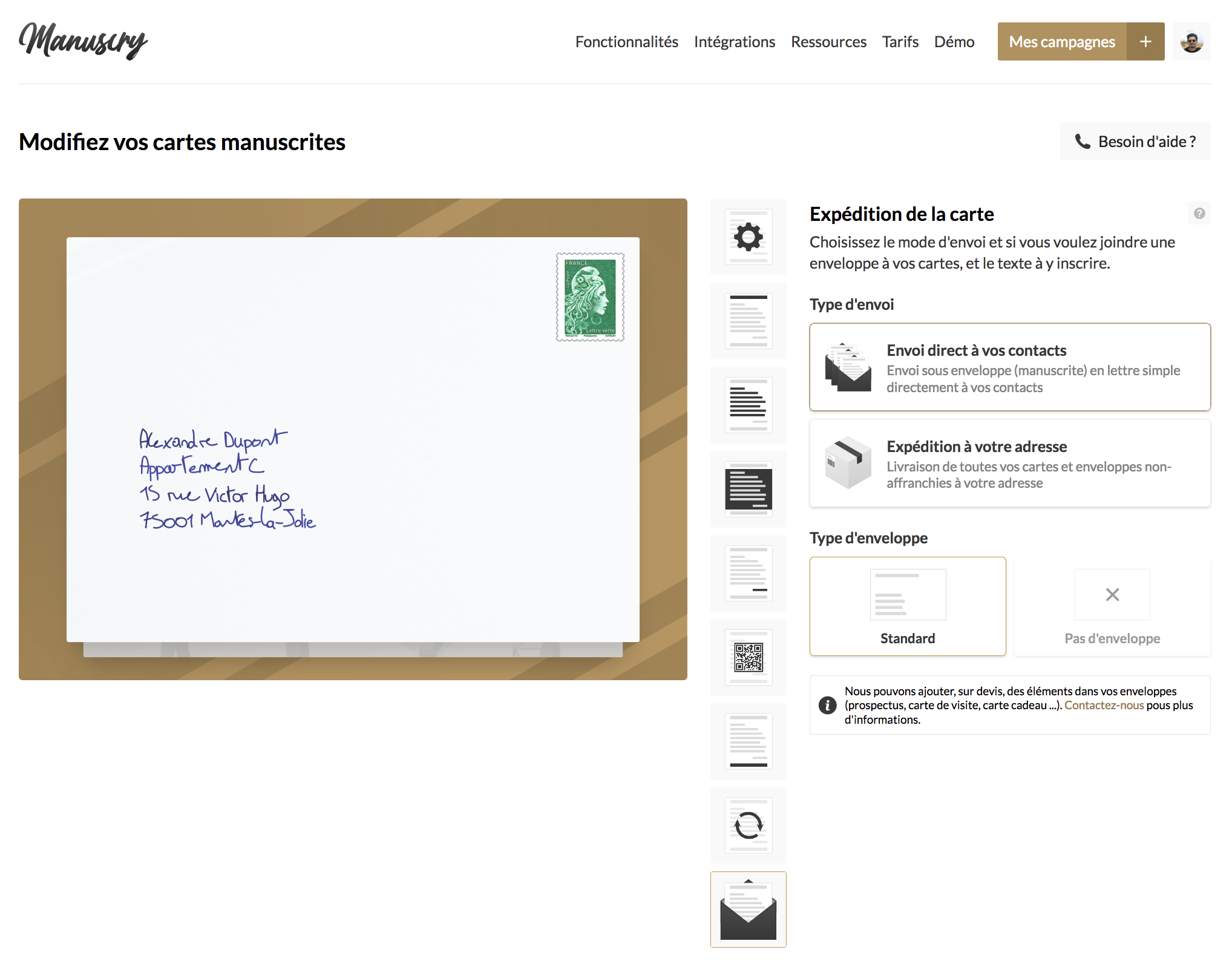 screenshot of Manuscry