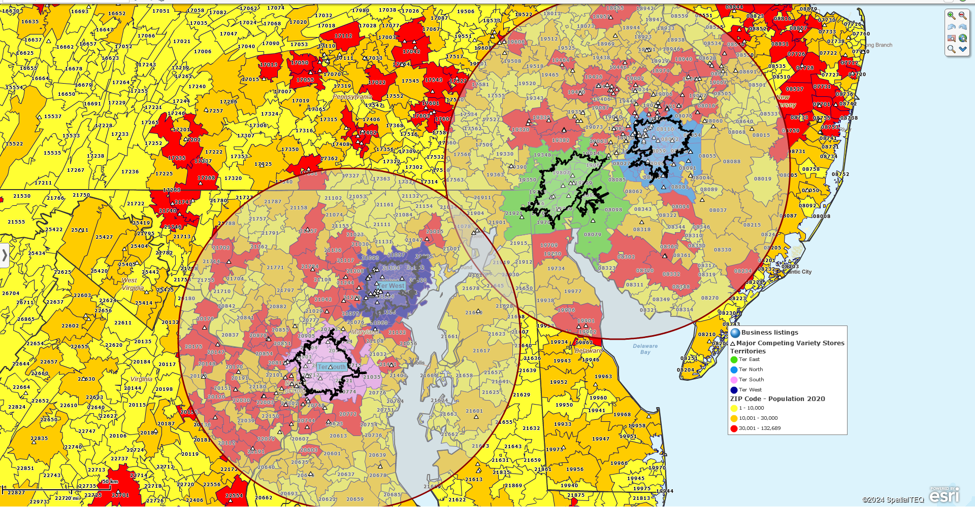 screenshot of MapBusinessOnline