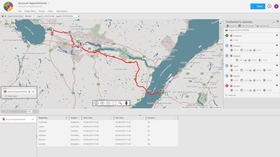 screenshot of Mapsimise