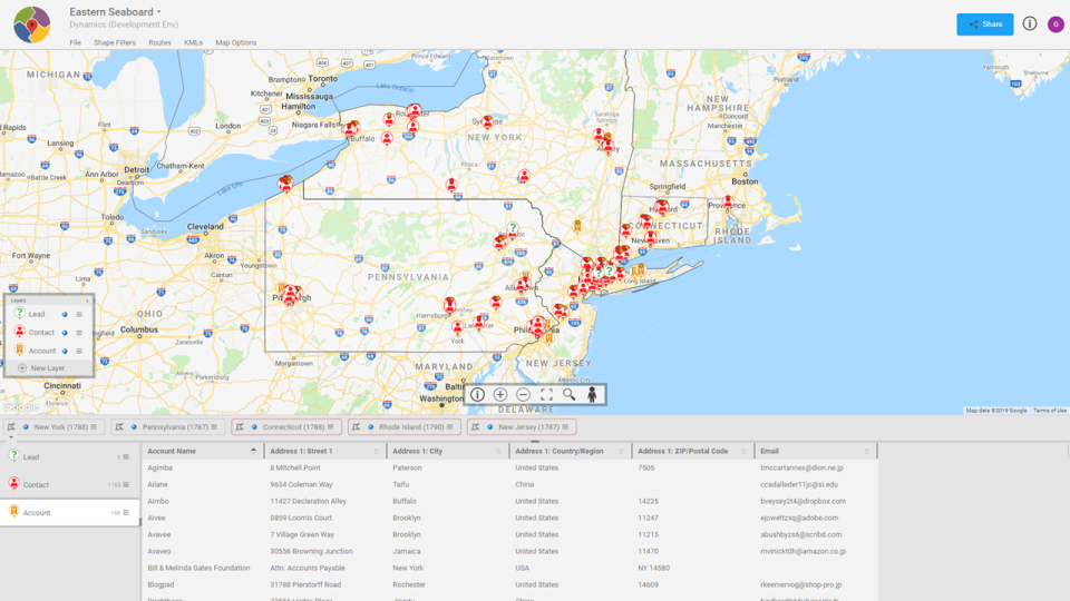 screenshot of Mapsimise