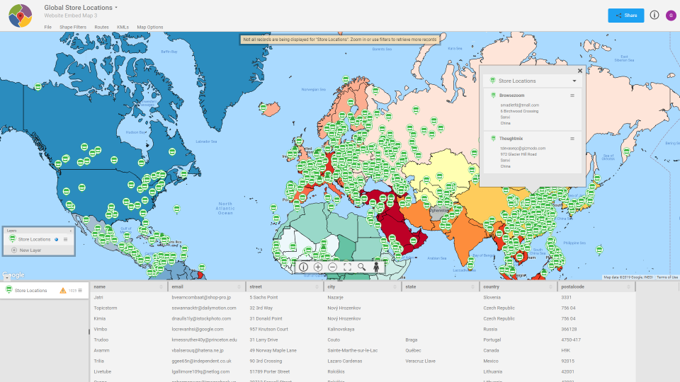 screenshot of Mapsimise