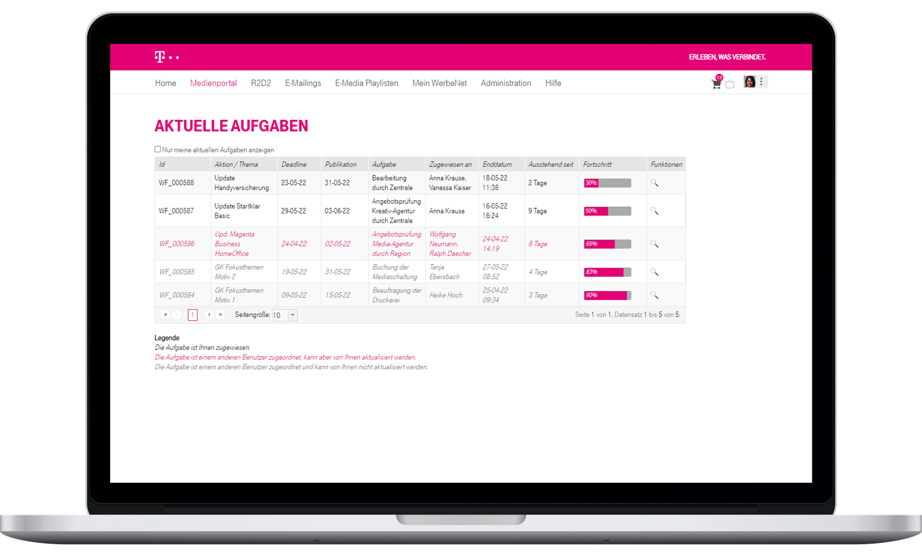 screenshot of MarketingOne