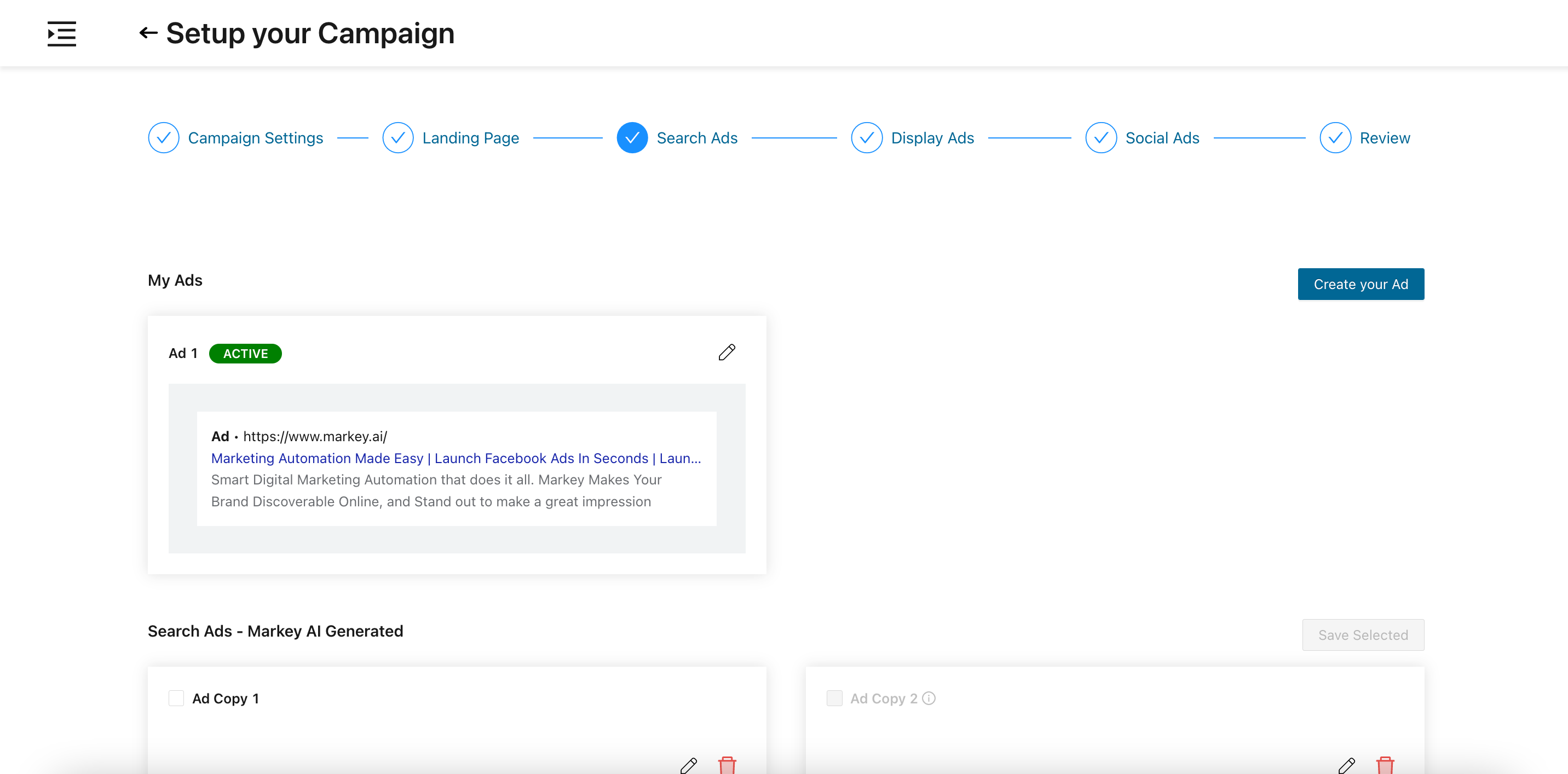 screenshot of Markey