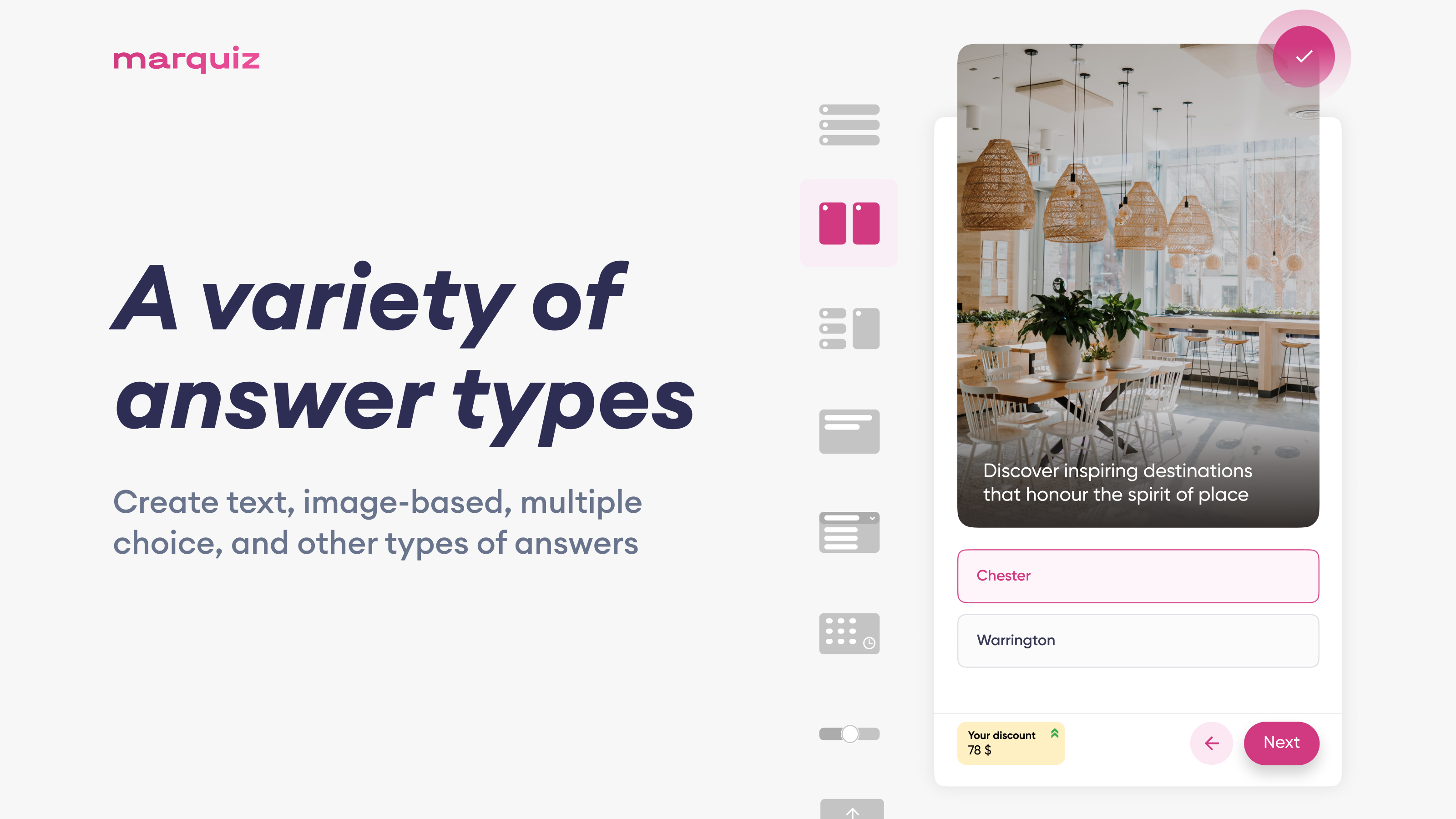 screenshot of Marquiz