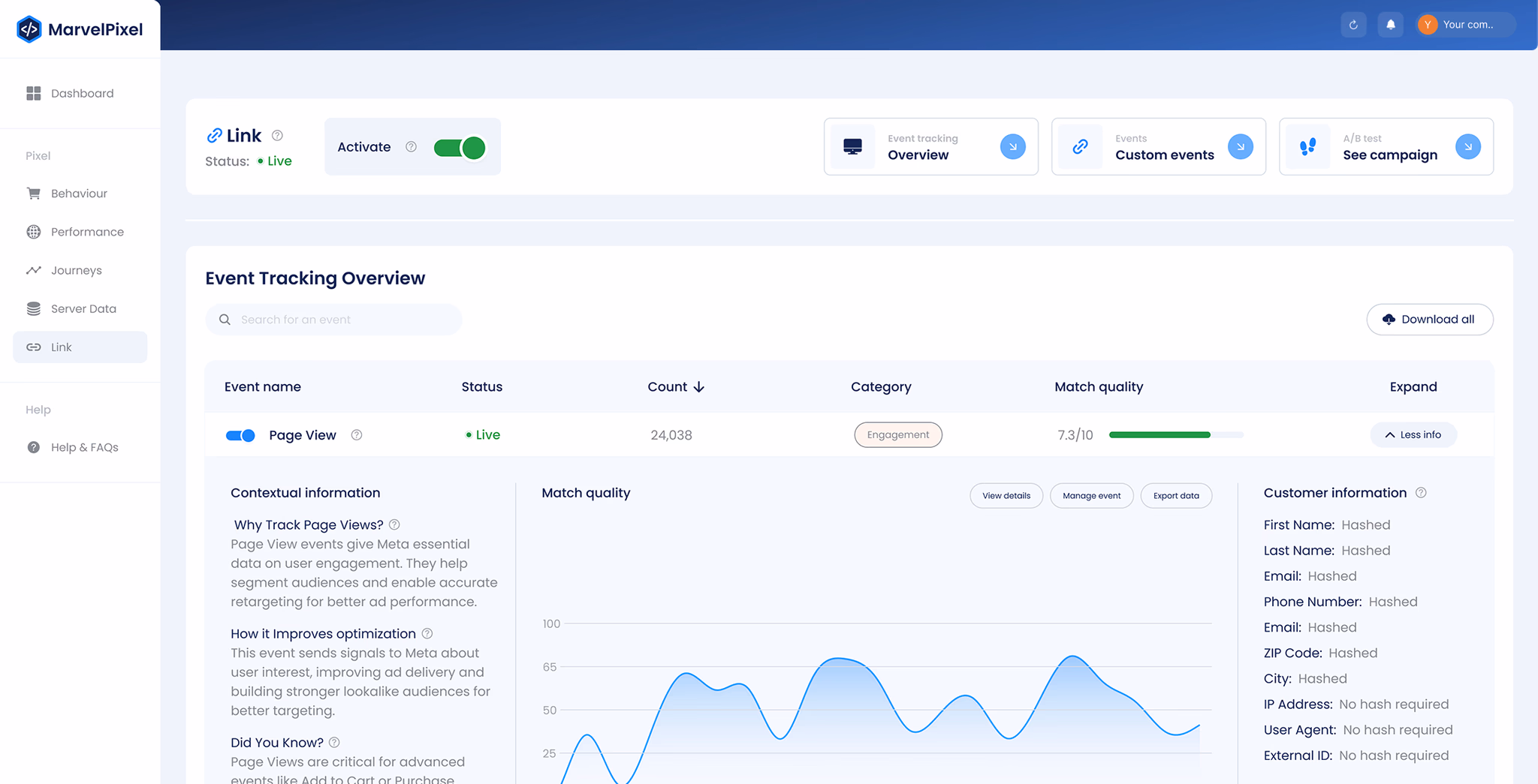 screenshot of MarvelPixel