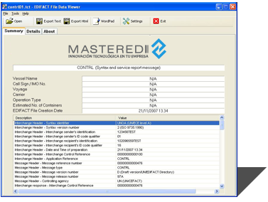 screenshot of MasterEDI