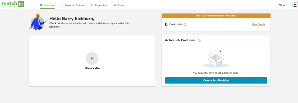 screenshot of Match.hr