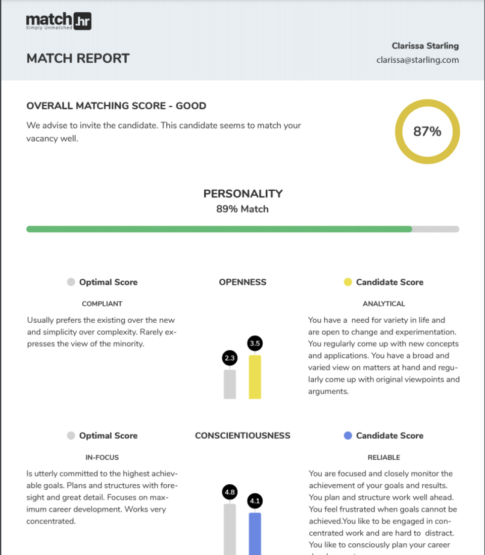screenshot of Match.hr