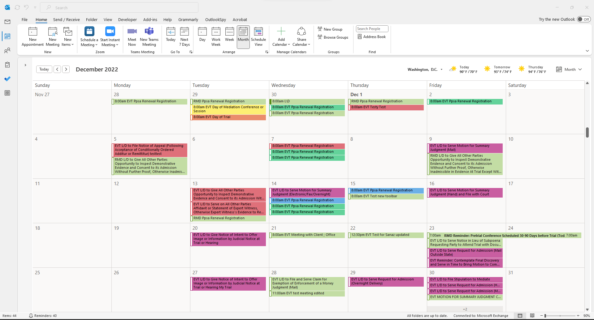 screenshot of MatterAlert