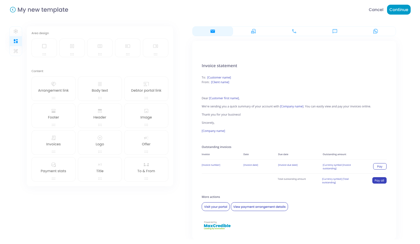screenshot of MaxCredible