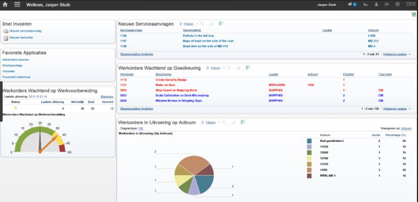 screenshot of Maximo