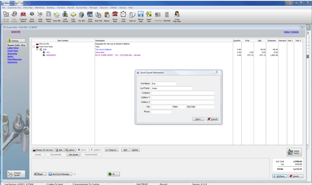 screenshot of MaxxTraxx
