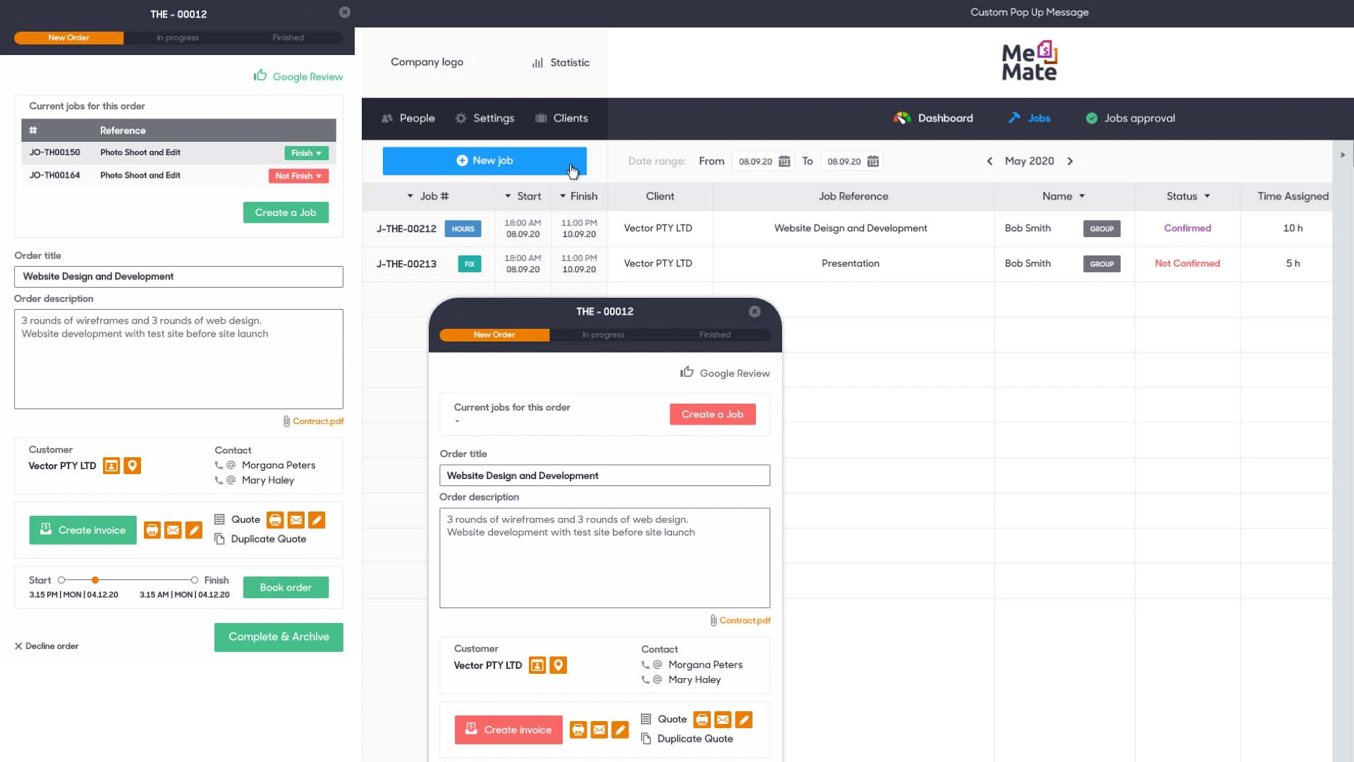 screenshot of MeMate