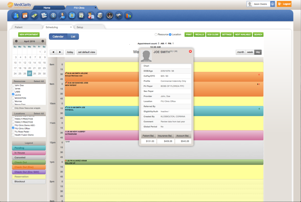 screenshot of MedClarity