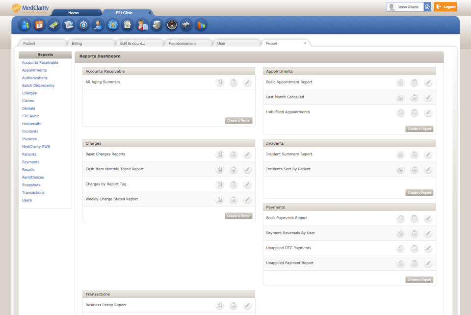 screenshot of MedClarity
