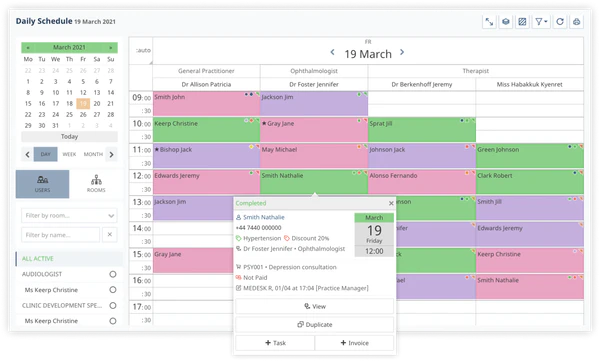 screenshot of Medesk