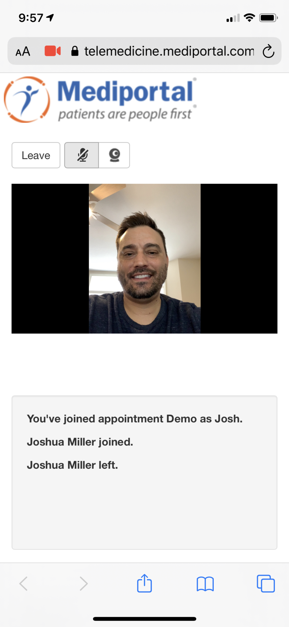 screenshot of MediPortal