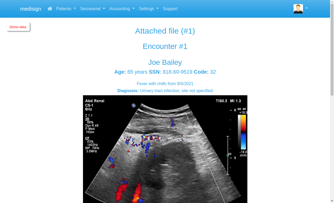 screenshot of MediSign