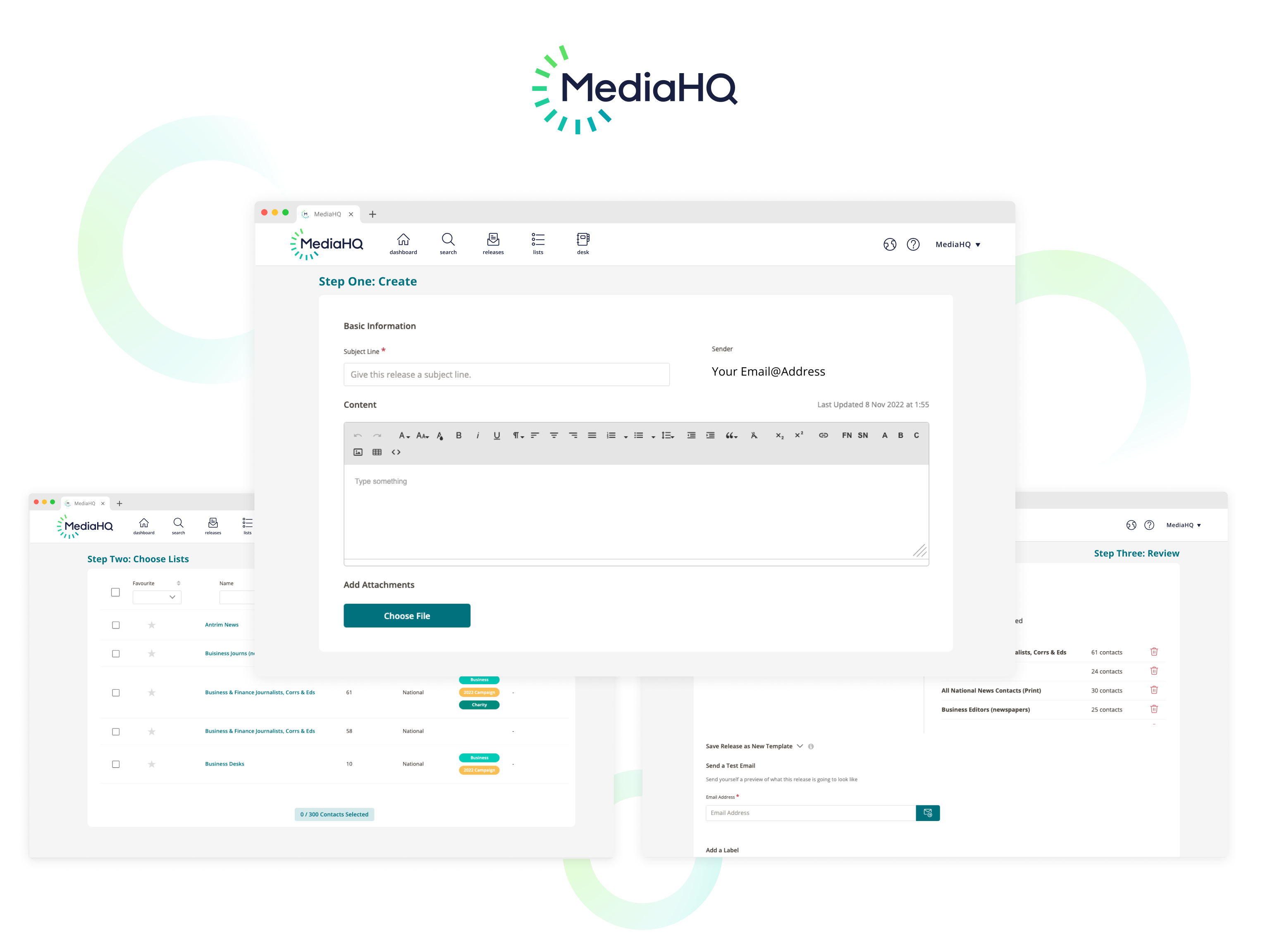 screenshot of MediaHQ
