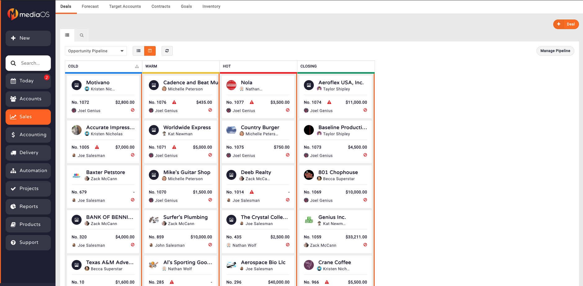 screenshot of MediaOS