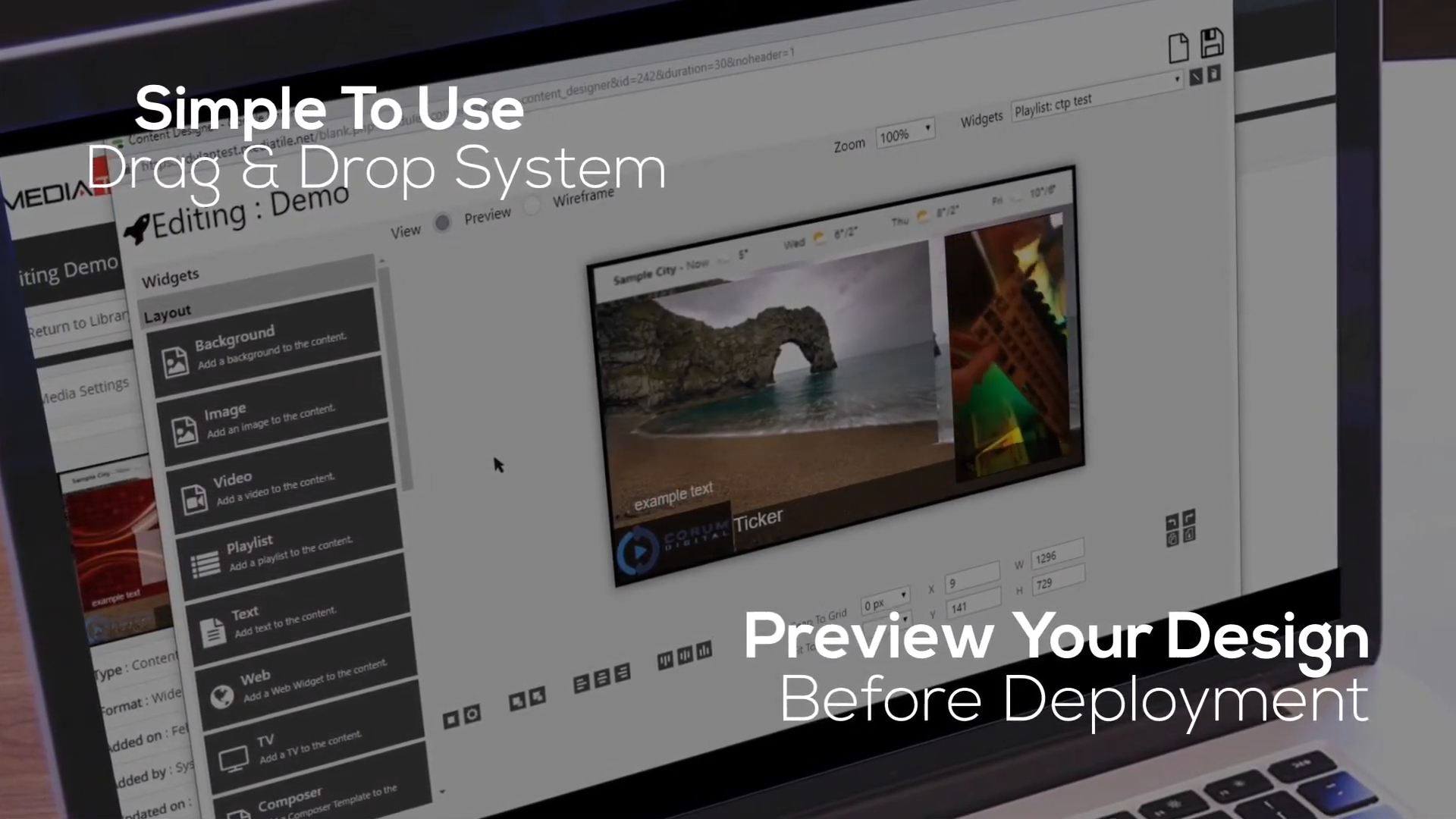 screenshot of MediaTile