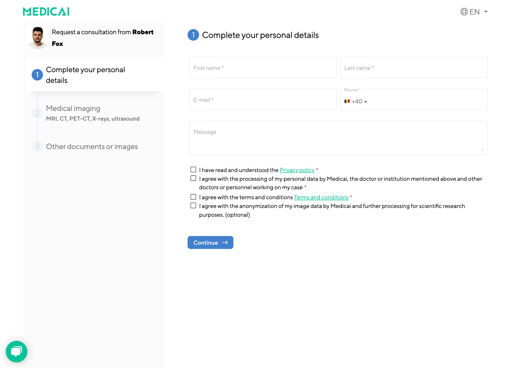 screenshot of Medicai