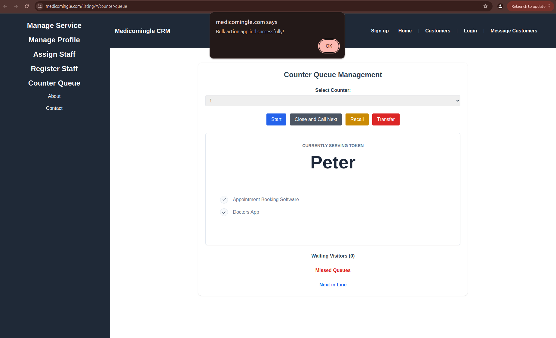 screenshot of Medicomingle