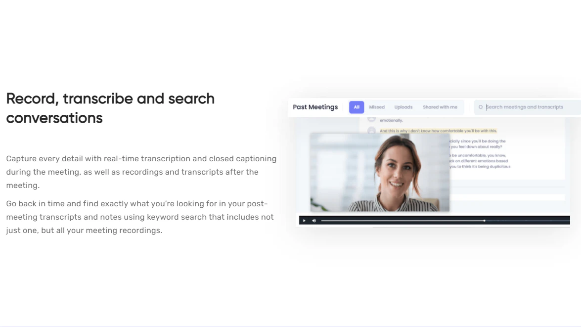 screenshot of MeetGeek