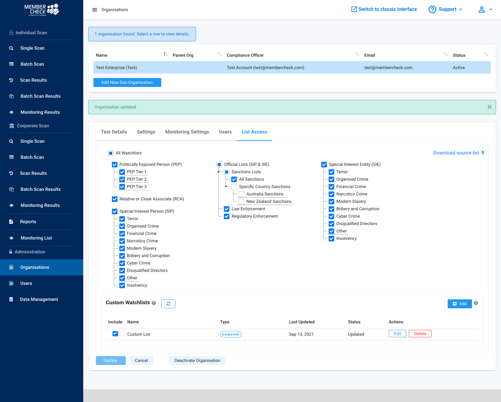 screenshot of MemberCheck