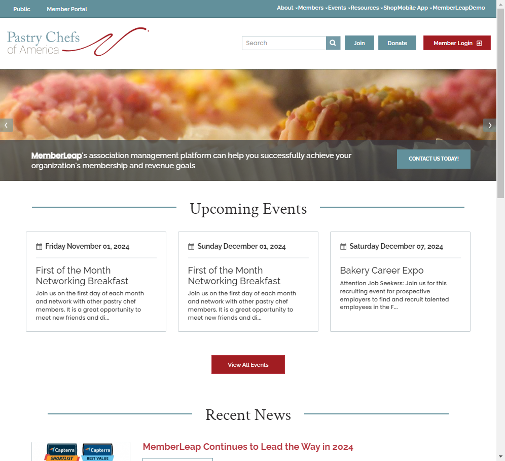 screenshot of MemberLeap