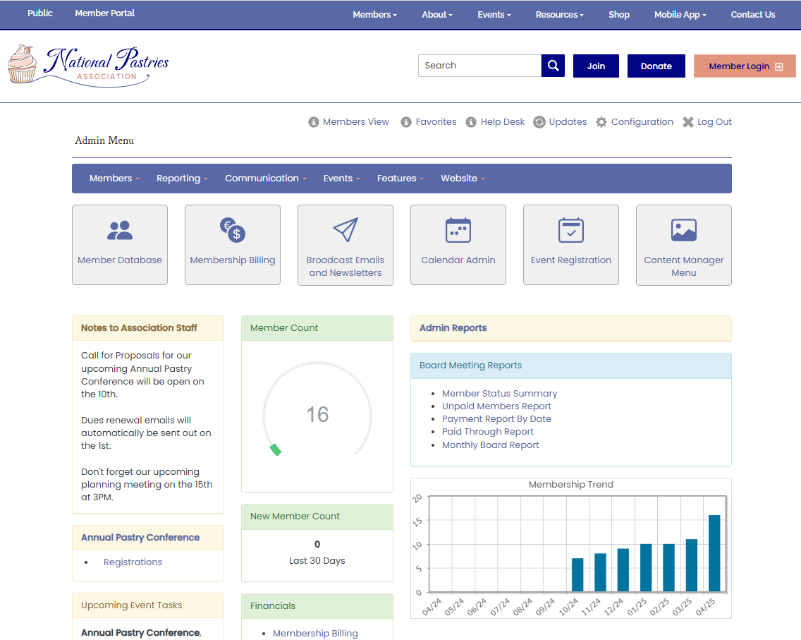 screenshot of MemberLeap
