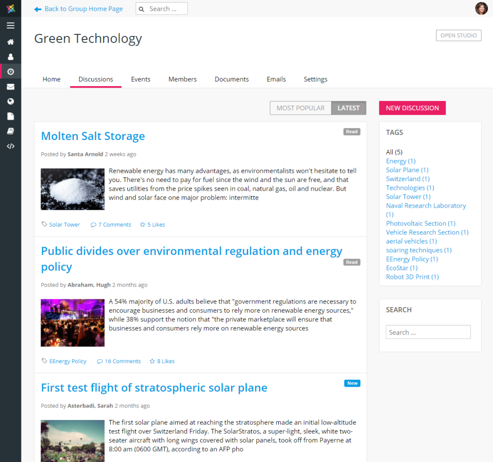screenshot of MemberNova